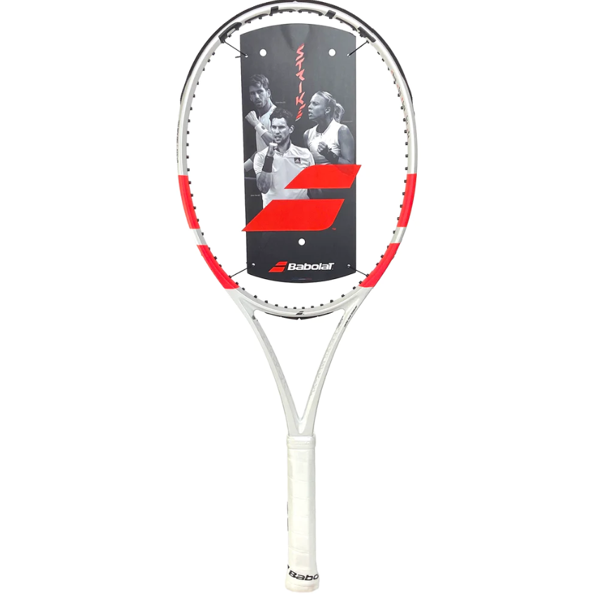 Babolat Evo Strike Non Cordée – Raquette Tennis 290g, Tamis 660cm², 16/19, Équilibre 320mm, Blanc Rouge
