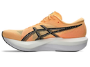 Chaussures de course Asics Magic Speed 5 pour homme avec plaque carbone pleine longueur, amorti FF LEAP™ et FF BLAST™ PLUS, conçues pour les entraînements rapides et les compétitions sur route.