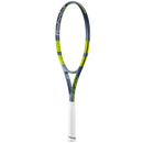 Raquette de tennis Babolat Pure Aero Team vue de profil avec cadre aérodynamique Aeromodular4 et plan de cordage 16x19 conçu pour générer un topspin puissant et des frappes profondes.