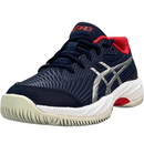 Chaussure de tennis ASICS GEL-GAME 9 GS pour enfants, avec amorti GEL™, semelle flexible et design sportif marine/rouge