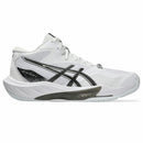 Chaussures d'intérieur Asics SKY ELITE™ FF MT 4 à tige mi-haute avec amorti FF BLAST™ MAX, technologie RISETRUSS™ et système DYNALACING™ offrant puissance, stabilité et soutien accru de la cheville pour les sports de terrain intérieur.