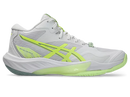 Chaussures d'intérieur Asics SKY ELITE™ FF MT 4 à tige mi-haute avec amorti FF BLAST™ MAX, technologie RISETRUSS™ et système DYNALACING™ offrant puissance, stabilité et soutien accru de la cheville pour les sports de terrain intérieur.