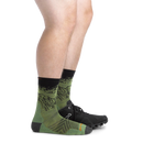 Bas Vert Micro Crew homme en laine mérinos ultra-légers pour course et trail