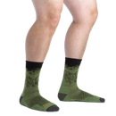 Bas Vert Micro Crew homme en laine mérinos ultra-légers pour course et trail