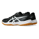 Chaussures d'intérieur Asics Upcourt 6 GS Junior offrant légèreté, stabilité et confort pour le badminton, le pickleball, le squash et les autres sports de terrain intérieur.