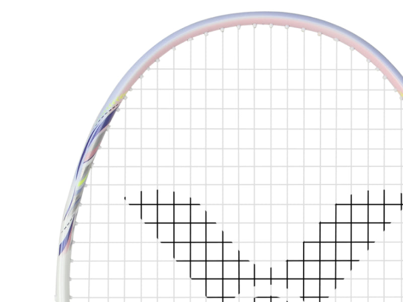 Raquette Victor DriveX F‑T – cadre graphite noir/violet, faible poids, tête lourde, équilibre puissance/maniabilité.