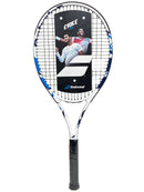 Raquette Babolat Evoke Team 270g pour débutants, cadre graphite, plan de cordage 16x19, design léger et maniable.