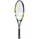 Raquette de tennis Babolat Aero Junior 25 cordée avec cadre léger graphite et tête aluminium, conçue pour enfants de 130 à 140 cm recherchant puissance et spin.