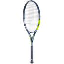 Raquette de tennis Babolat Aero Junior 26 cordée avec cadre léger graphite et tête aluminium, conçue pour enfants de 140 à 150 cm recherchant puissance et spin.
