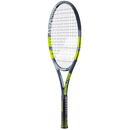 Raquette de tennis Babolat Carlitos Junior 25 cordée avec cadre aluminium léger et plan de cordage 16x17, conçue pour enfants débutant le tennis.