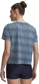 T-shirt de course Under Armour UA Velociti pour femme en tissu jacquard léger avec technologie 4-Way Stretch et séchage rapide