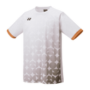 T-Shirt de badminton Yonex 16746EX blanc unisexe en tissu léger et respirant pour entraînement et compétition.