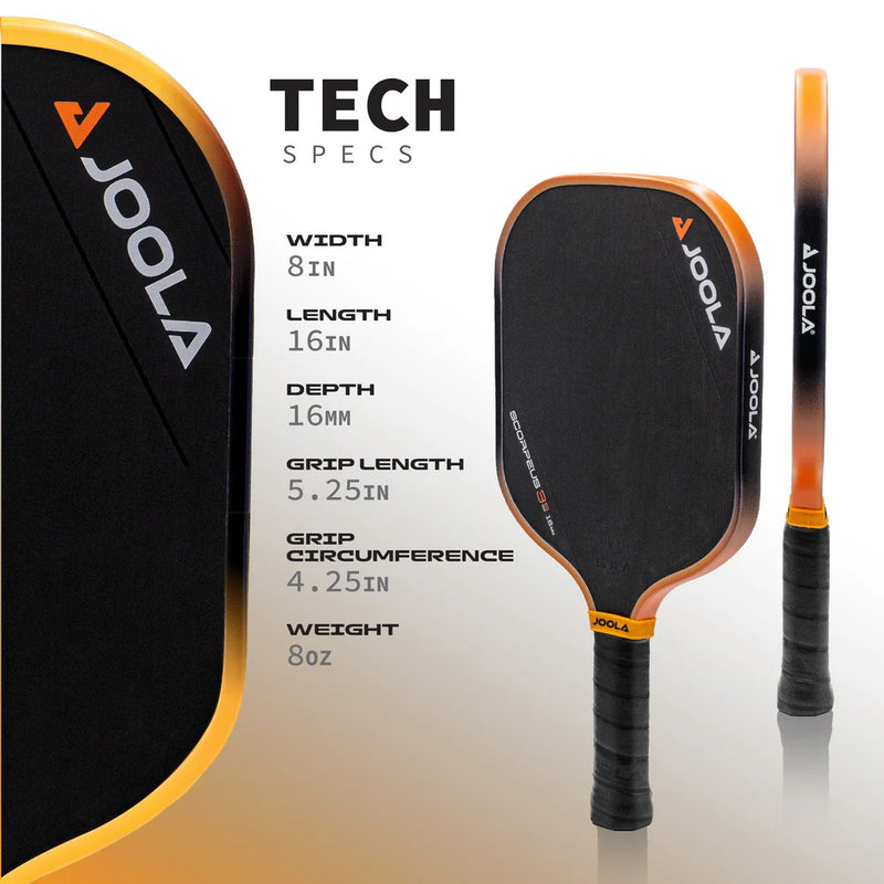 Joola Collin Johns Scorpeus 3S Orange Raquette Pickleball