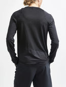 T-shirt à manches longues Craft ADV Essence LS Tee noir pour homme en polyester recyclé avec panneaux en filet respirants