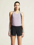 Débardeur Craft ADV Essence Singlet 2 Aster pour femme avec dos nageur, panneaux en maille respirants et tissu en polyester recyclé