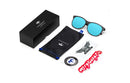 Lunettes de soleil sport Marsquest Momentum Noir et bleu néon avec lentilles polarisées et monture légère.