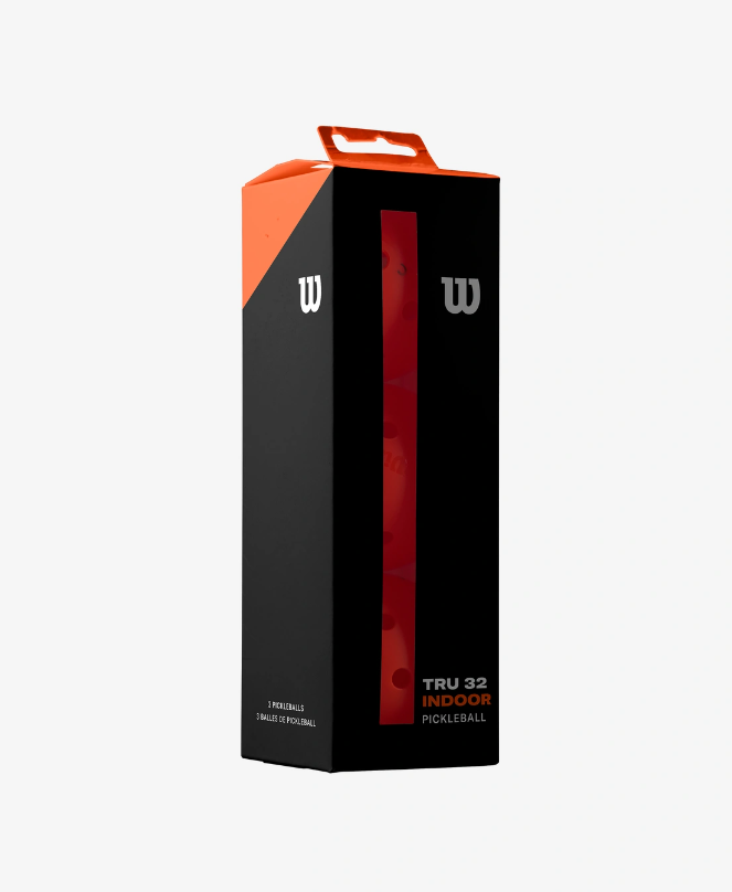Wilson TRU 32 Balles Pickleball Intérieur Orange (pqt 3)