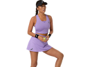 Camisole Asics MATCH Crop Top Night Energy pour femme avec technologie ACTIBREEZE™, tissu jacquard respirant, dos nageur en mesh et coupe courte ajustée pour le tennis et le pickleball.