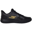 Chaussure de pickleball Skechers Viper Court Pro 2.0 noire avec semelle Goodyear® et tige respirante, conçue pour performance et confort.