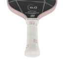 Raquette de pickleball Six Zero Quartz carbone brut T300 – contrôle, spin et puissance rose