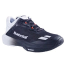 Chaussure de tennis SFX 4 vue de côté, montrant la semelle Michelin Premium et la tige respirante. Modèle all court avec coupe large, amorti Extra Cush et semelle OrthoLite pour confort maximal, stabilité et absorption des chocs pendant le jeu.