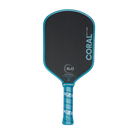 Raquette de pickleball Six Zero Coral allongée 16 mm avec surface Diamond Tough et design pre
