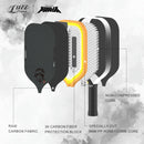 Raquette pickleball Luzz Kung Fu Panda Cannon Gen 3+ avec surface texturée pour spin et grip antidérapant performant