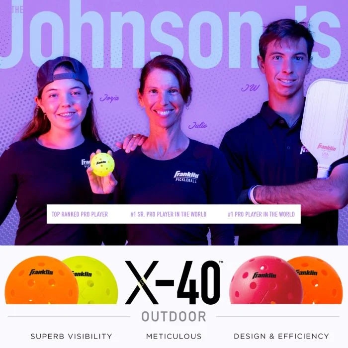 Franklin X40 Balles Pickleball Extérieur Orange (pqt 3)