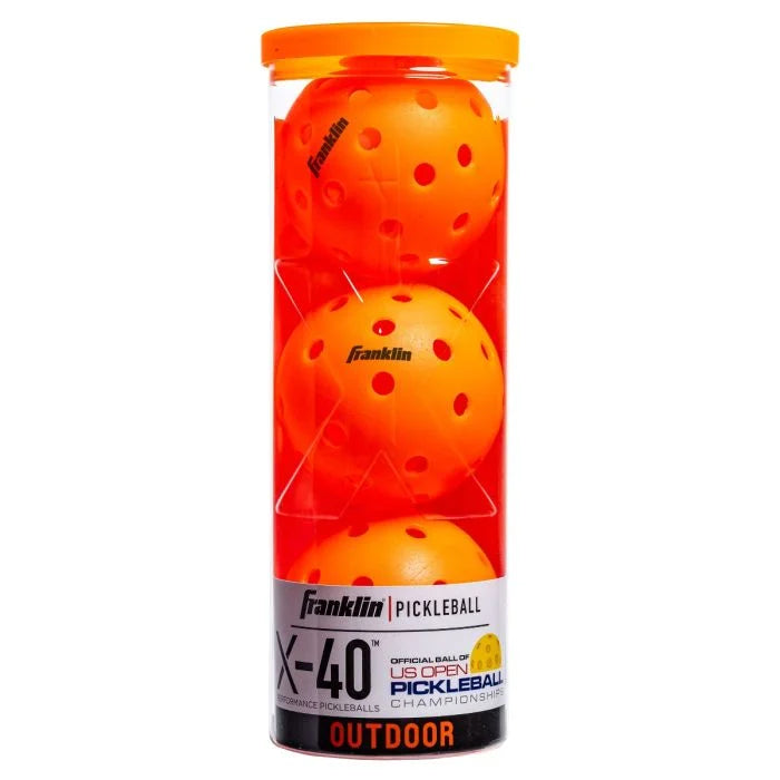 Franklin X40 Balles Pickleball Extérieur Orange (pqt 3)