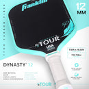 raquette de pickleball Franklin FS Tour Featherweight carbone T700 légère pour spin et puissance