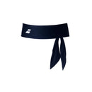 Bandeau de tête Babolat Tie Headband unisexe à nouer, conçu pour absorber la transpiration et offrir un ajustement confortable pendant le sport.