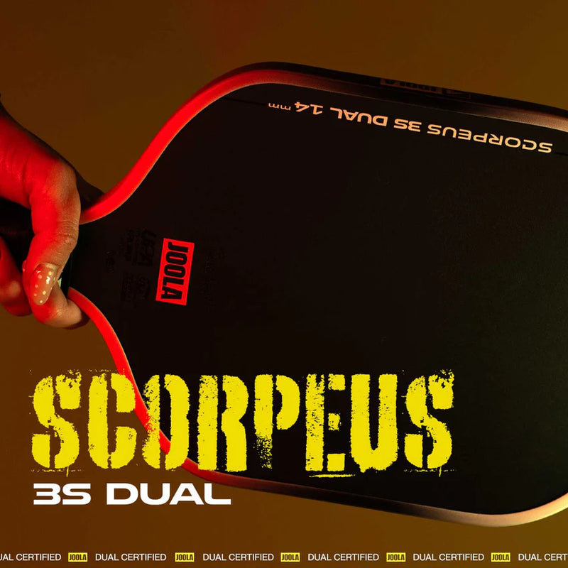 Raquette JOOLA Scorpeus 3S Dual 14mm orange jaune
