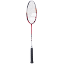 Raquette de badminton Babolat X-Feel Origin noire et rouge avec technologie AERO+