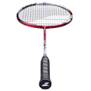 Raquette de badminton Babolat X-Feel Origin noire et rouge avec technologie AERO+