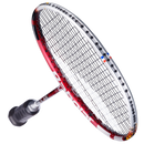 Raquette de badminton Babolat X-Feel Origin noire et rouge avec technologie AERO+