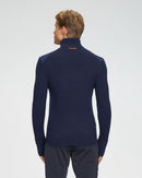 Chandail half zip laine mérinos confortable chaud sport
