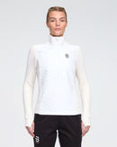 Chandail half zip laine mérinos confortable chaud sport