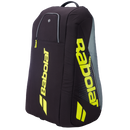 Sac de tennis Babolat RH12 Pure Aero avec trois compartiments pour douze raquettes, compartiment chaussures transparent et tissu déperlant, conçu pour transporter tout l’équipement de tennis.