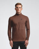 Dæhlie Half Zip Pace couche intermédiaire pour homme pour ski de fond et course
