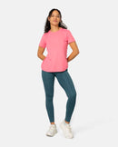 T-shirt femme Kari Traa Ava Tee avec col rond, ourlet arrondi et logo réfléchissant