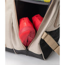 Sac de tennis Yonex Gearlogic 6 Pack beige et noir avec compartiments multiples et structure autoportante