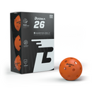 Balles de pickleball BOOMA 26 intérieures avec 26 trous, durables et approuvées USAPA, couleur vive pour une excellente visibilité.