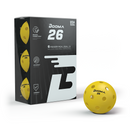 Booma Balles Pickleball Intérieur Jaune (pqt de 6)