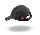 Casquette Selkirk Premium Epic Performance noire légère et respirante avec fermeture ajustable et visière courbée pour le pickleball et les activités sportives.