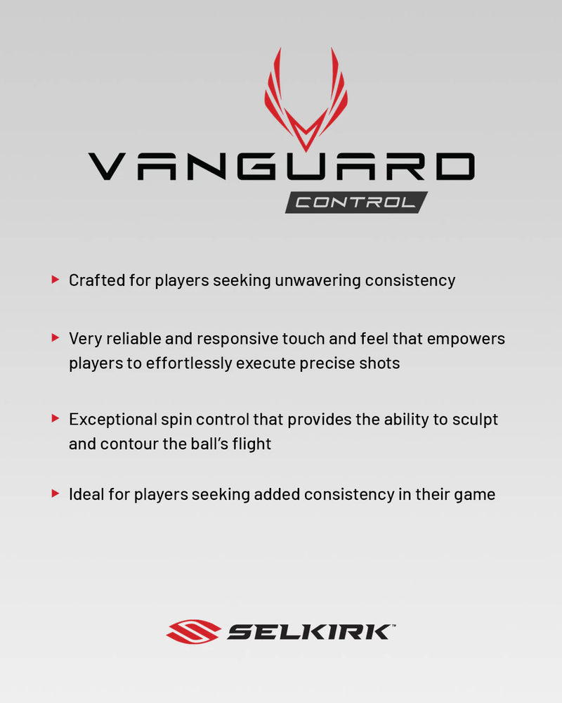 Selkirk Vanguard Control Invikta MW Charcoal Raquette Pickleball