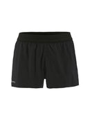 Short de course Craft Hypervent Structure noir pour femme léger et respirant avec tissu extensible et slip intégré