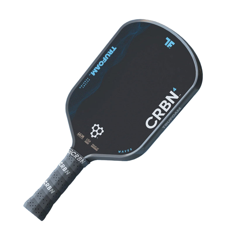 Raquette de pickleball CRBN 4 TruFoam Waves Hybrid – surface carbone et fibre de verre, forme AeroCurve, approuvée USAPA.