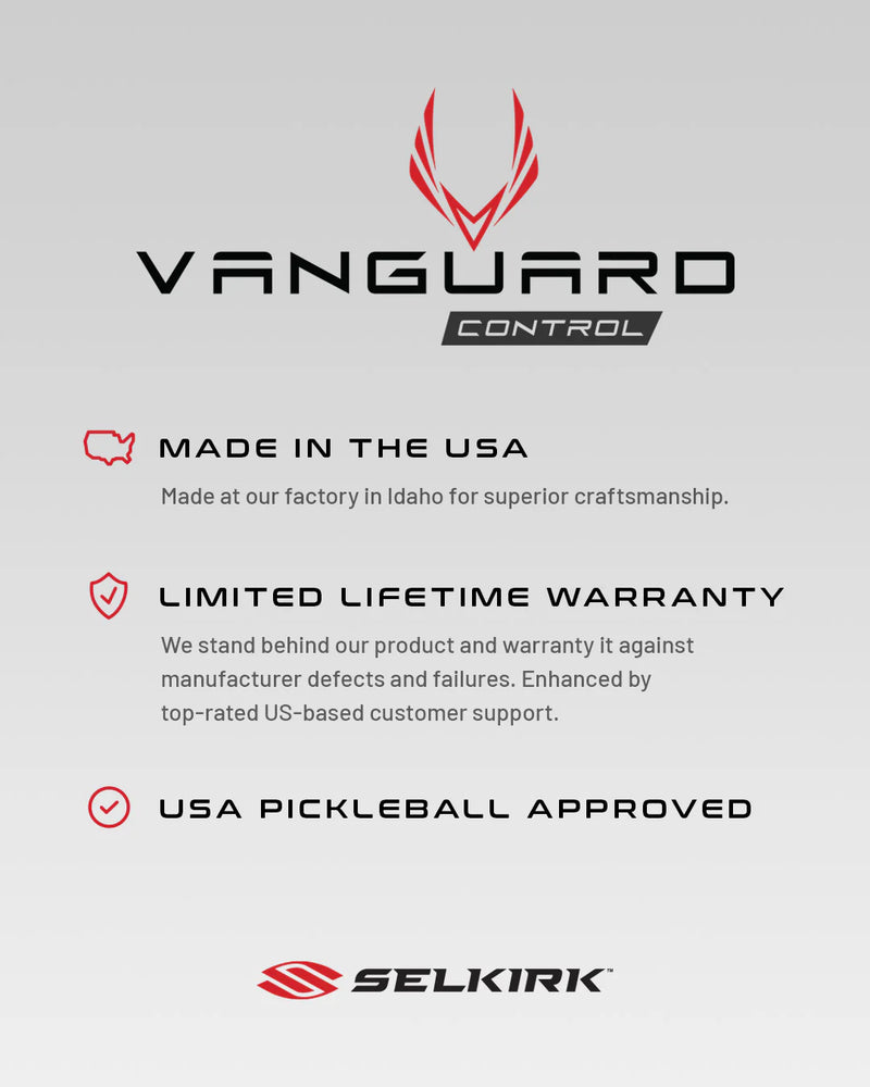 Selkirk Vanguard Control Invikta MW Charcoal Raquette Pickleball