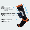Bas imperméables DexShell Hytherm Pro avec intérieur bouclé en laine mérinos pour chaleur extrême et protection hivernale