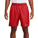 Short de tennis NikeCourt Dri-FIT Victory 9 po pour homme – Blanc et noir – Tissu Dri-FIT extensible et respirant.